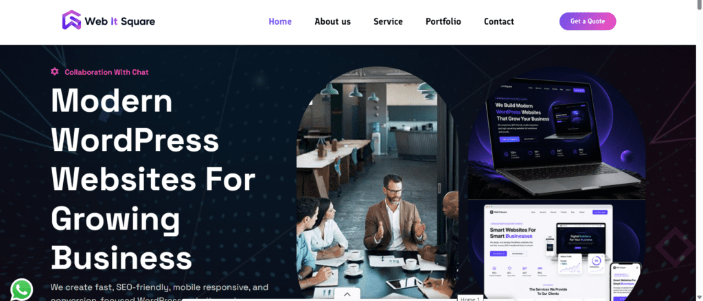 Why Your Business Needs a WordPress Website (And Not Just a Social Media Page) 4 Indian small business WordPress website example by Web It Square